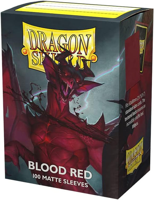 Dragon Shield Matte Sleeves Standard Size- Blood Red - 100 Sleeves