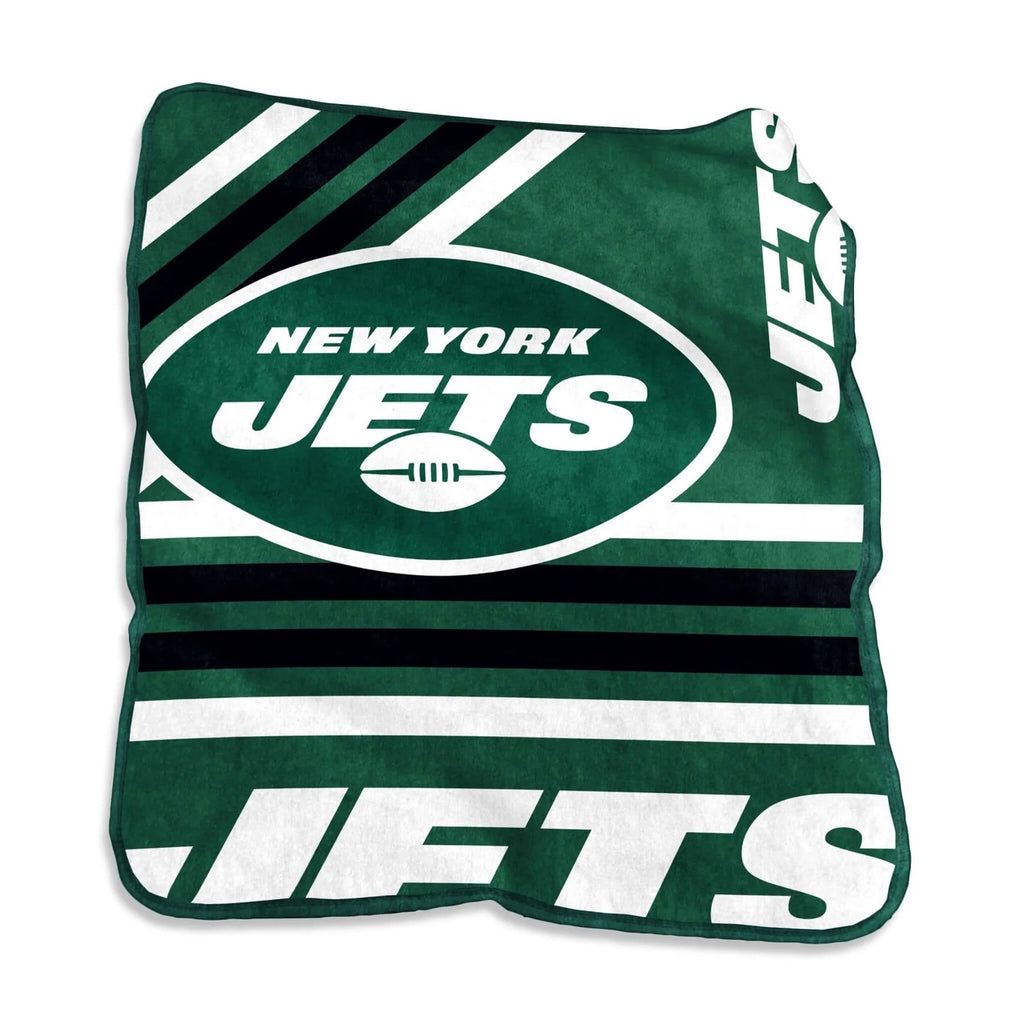 New York Jets Blanket 50x60 Raschel Throw - Logo Brands