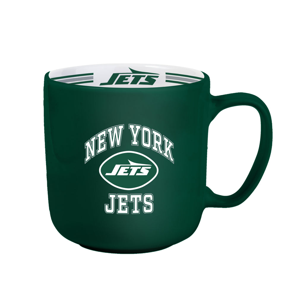 New York Jets Coffee Mug 15oz Stripe Design - Logo Brands