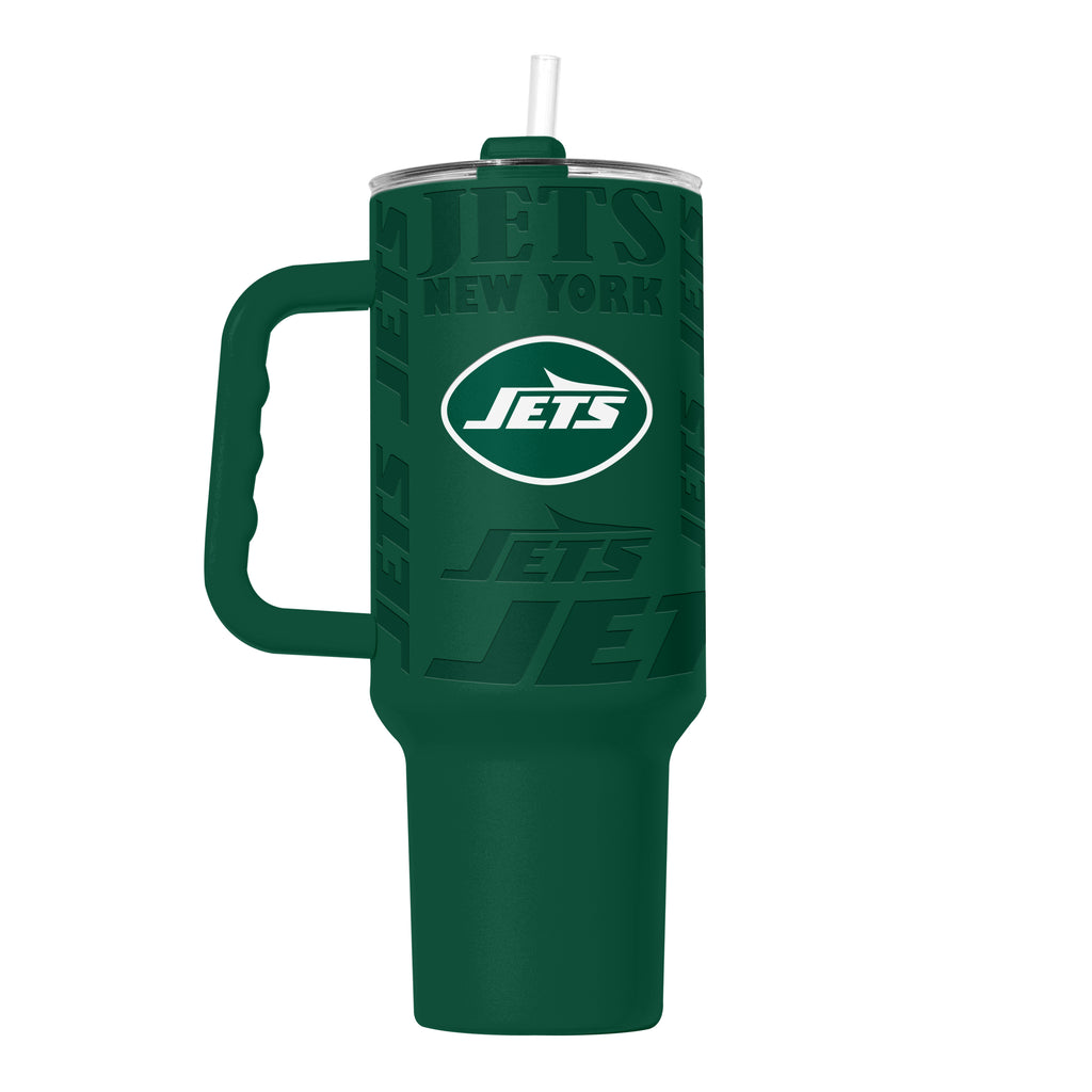 New York Jets Tumbler 40oz Powder Coat Replay - Logo Brands
