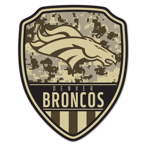 Denver Broncos Sign Wood 11x14 Shield Shape - WinCraft