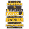 San Diego Padres Sign 11x17 Wood Family Word - WinCraft