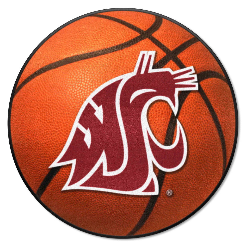 Fanmats - Washington State University Basketball Mat 27'' diameter