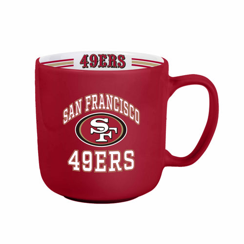 San Francisco 49ers Coffee Mug 15oz Stripe Design - Logo Brands