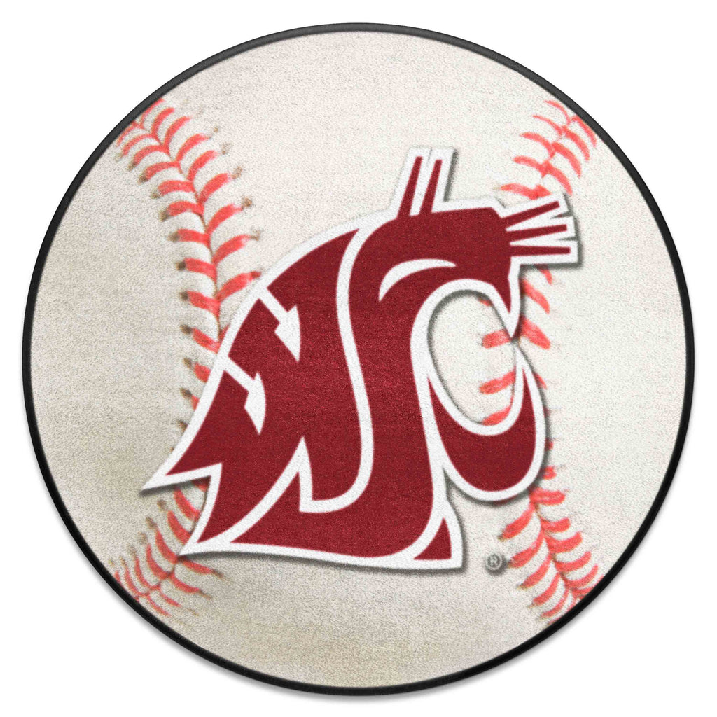 Fanmats - Washington State University Baseball Mat 27'' diameter