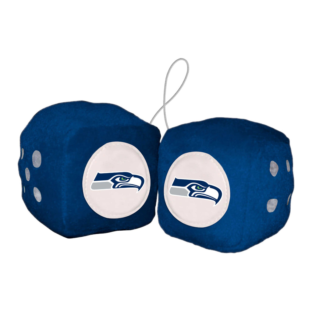 Seattle Seahawks Fuzzy Dice - Logo Brands