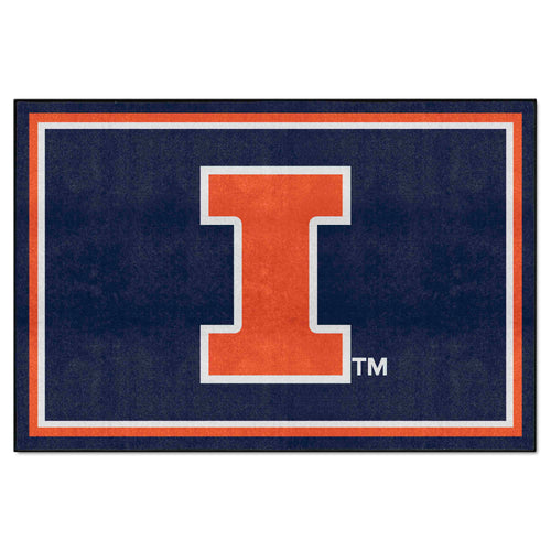 Fanmats - University of Illinois 5x8 Rug 59.5''x88''