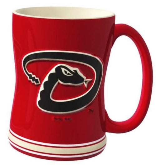 Arizona Diamondbacks Coffee Mug 14oz Sculpted Relief Team Color - Special Order - Logo Brands