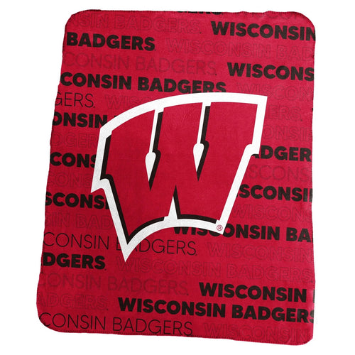 Wisconsin Badgers Blanket 50x60 Fleece Classic - Logo Brands