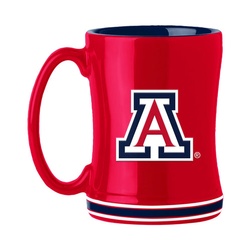 Arizona Wildcats Coffee Mug 14oz Sculpted Relief Team Color - Logo Brands