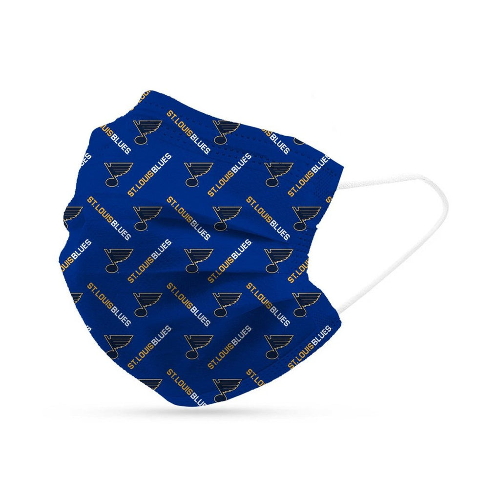 St. Louis Blues Face Mask Disposable 6 Pack - Logo Brands