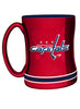 Washington Capitals Coffee Mug 14oz Sculpted Relief Team Color - Logo Brands
