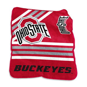 Ohio State Buckeyes Blanket 50x60 Raschel Throw - Logo Brands
