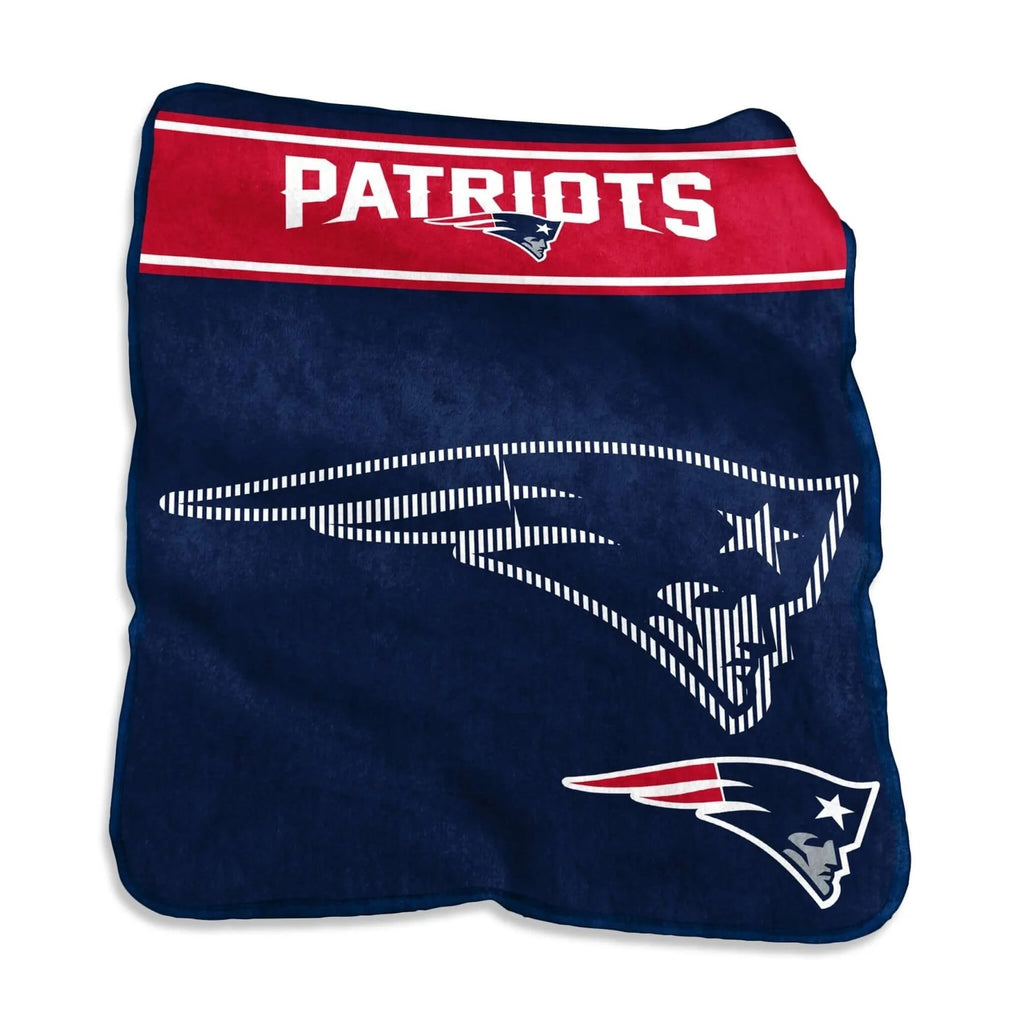 New England Patriots Blanket 60x80 Raschel Throw - Logo Brands