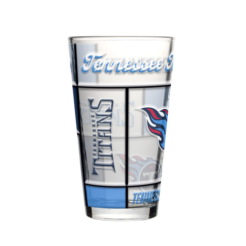 Tennessee Titans Pint Glass 16oz Quilted Stained Boxed - Logo Brands