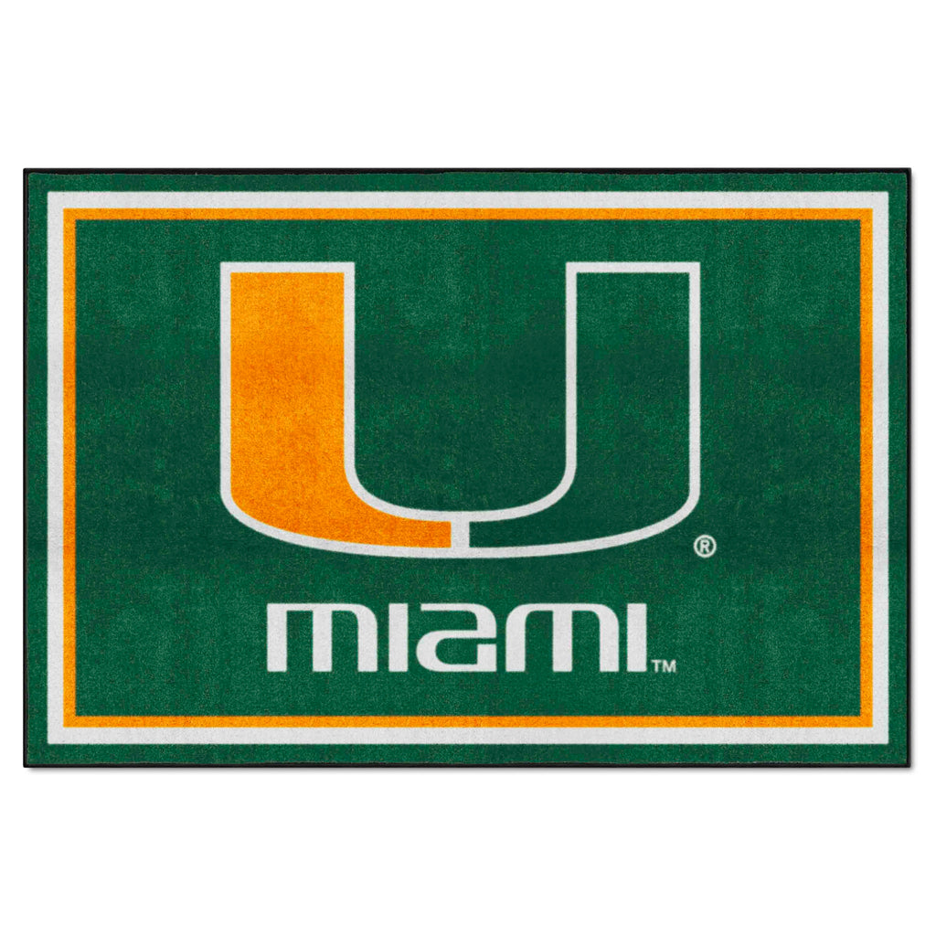 Fanmats - University of Miami 5x8 Rug 59.5''x88''
