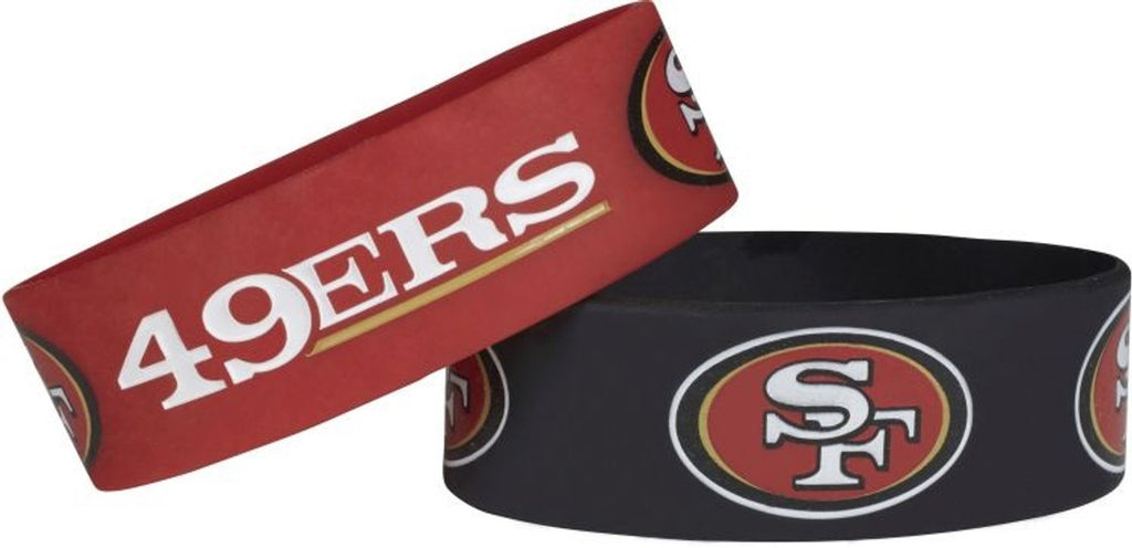 San Francisco 49ers Bracelets 2 Pack Wide Alternate - Aminco