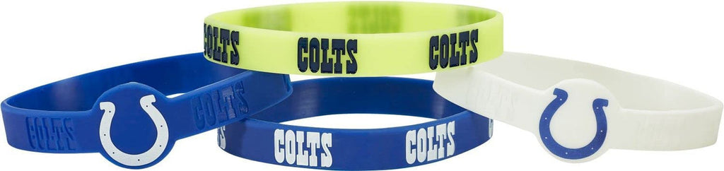 Indianapolis Colts Bracelets 4 Pack Silicone Alternate Design - Aminco