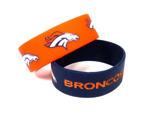 Denver Broncos Bracelets 2 Pack Wide - Aminco