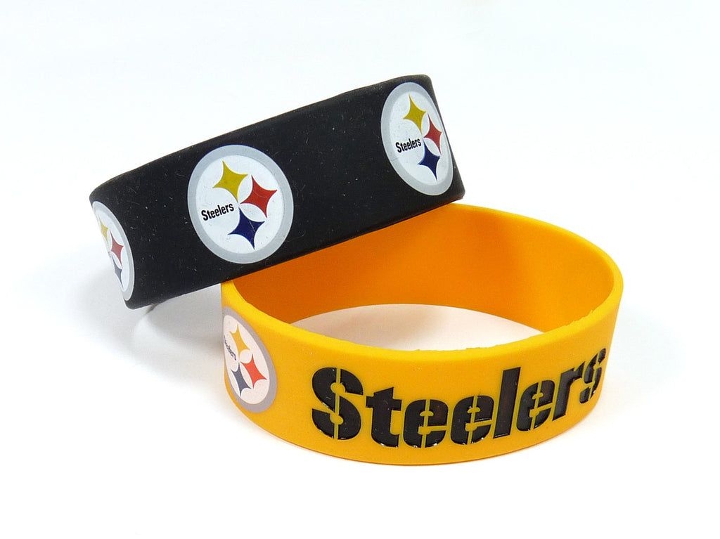 Pittsburgh Steelers Bracelets 2 Pack Wide - Aminco