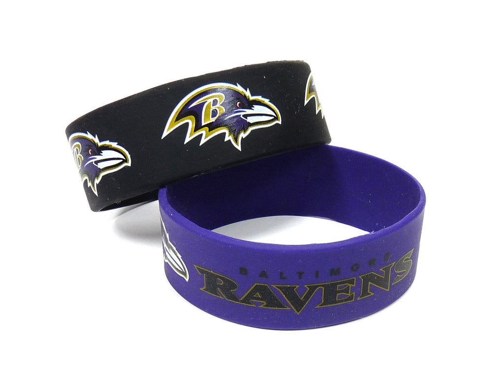 Baltimore Ravens Bracelets 2 Pack Wide - Aminco