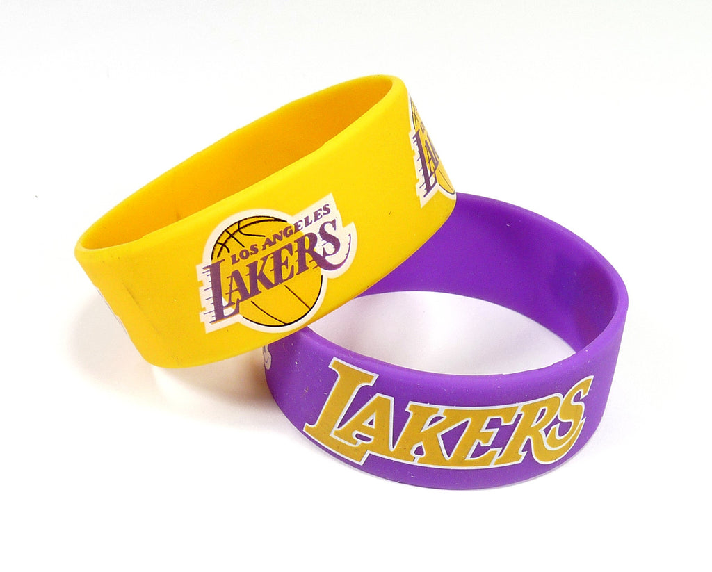 Los Angeles Lakers Bracelets 2 Pack Wide - Aminco
