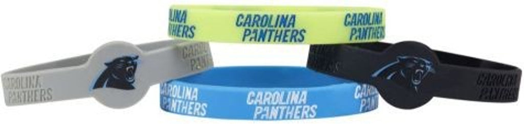 Carolina Panthers Bracelets 4 Pack Silicone - Special Order - Aminco