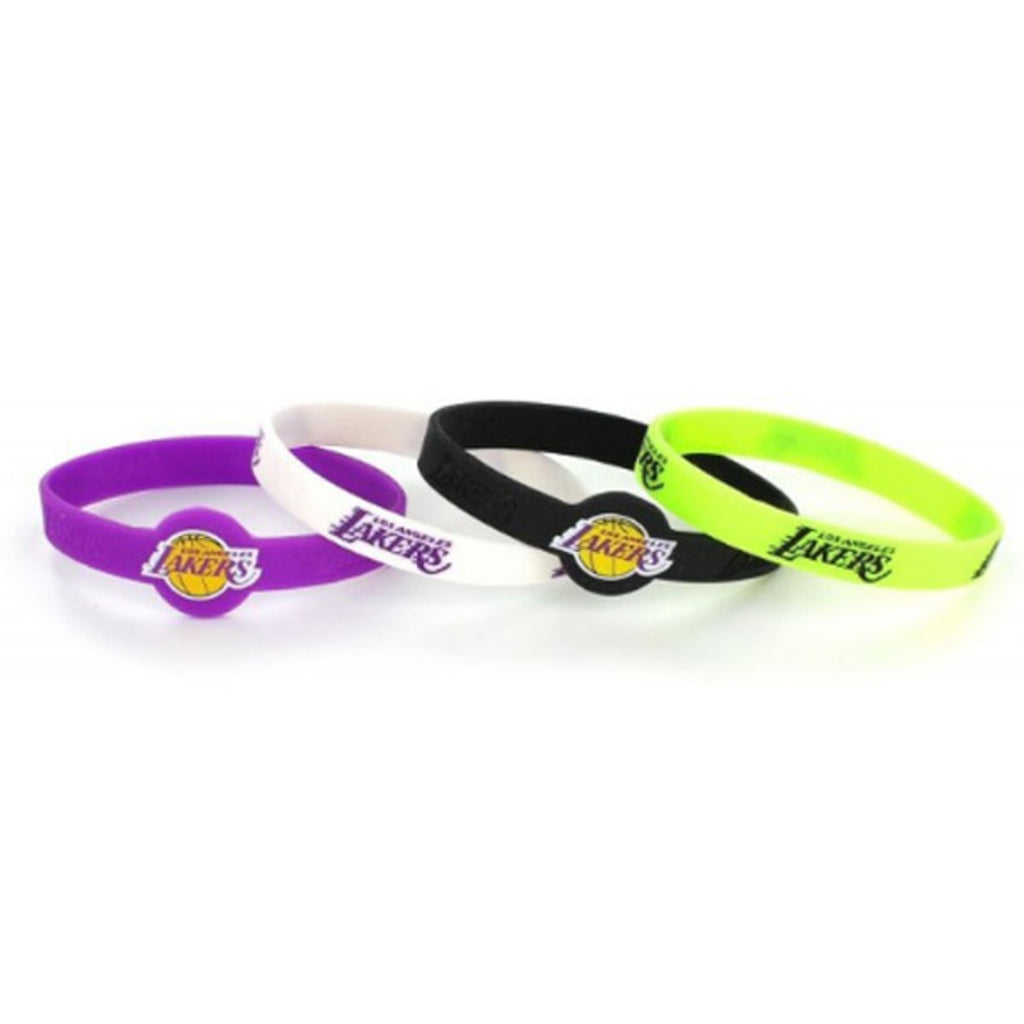 Los Angeles Lakers Bracelets 4 Pack Silicone - Aminco