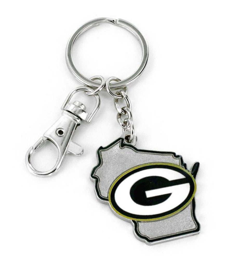 Green Bay Packers Keychain State Design - Aminco