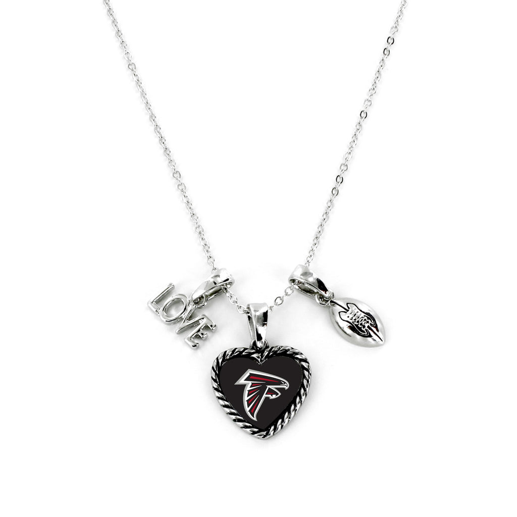 Atlanta Falcons Necklace Charmed Sport Love Football - Special Order - Aminco