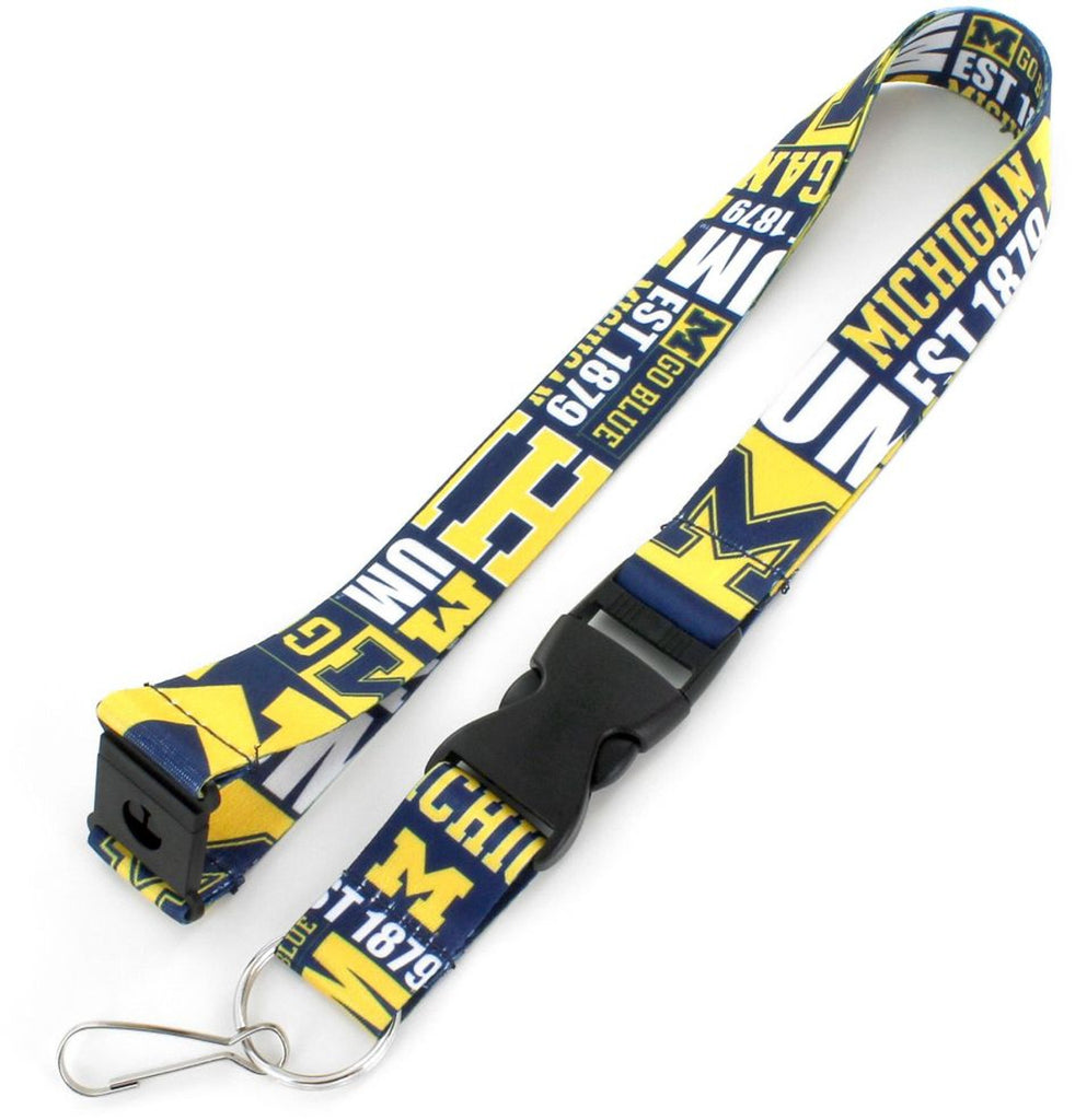 Michigan Wolverines Lanyard Breakaway Style Dynamic Design - Aminco