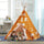 Childrens Teepee, Orange Puzzle - turtleplay
