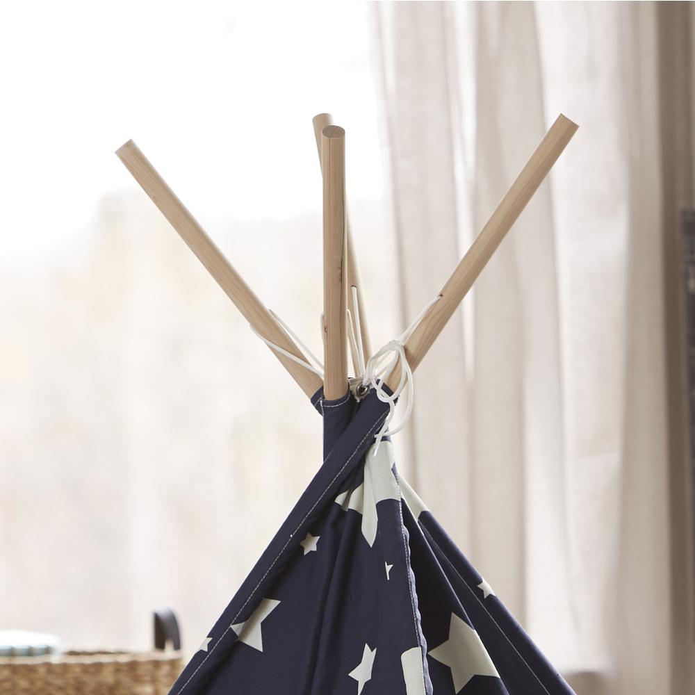 Children’s Teepee, Blue With White Stars - turtleplay