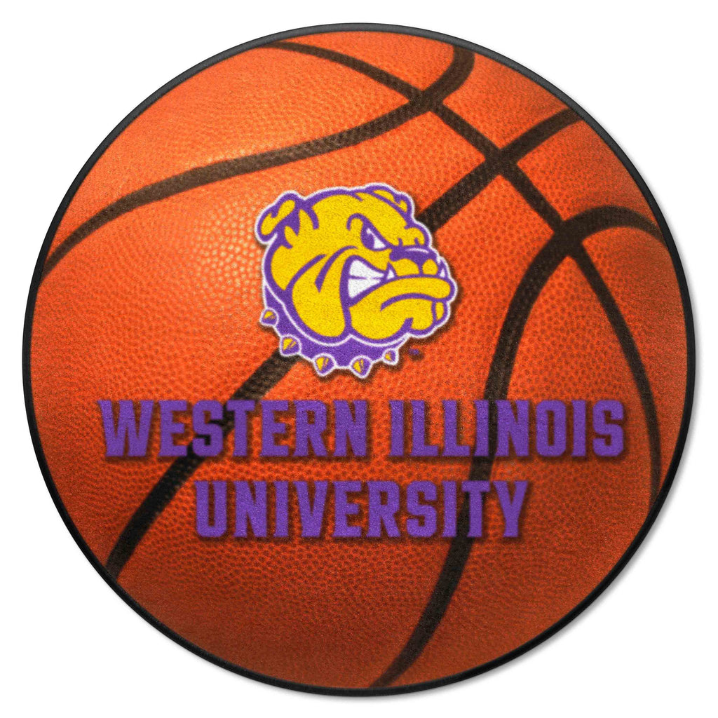 Fanmats - Western Illinois University Basketball Mat 27'' diameter