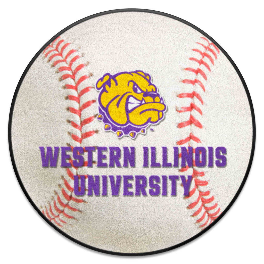 Fanmats - Western Illinois University Baseball Mat 27'' diameter