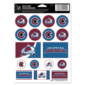 Colorado Avalanche Decal Sheet 5x7 Vinyl - WinCraft