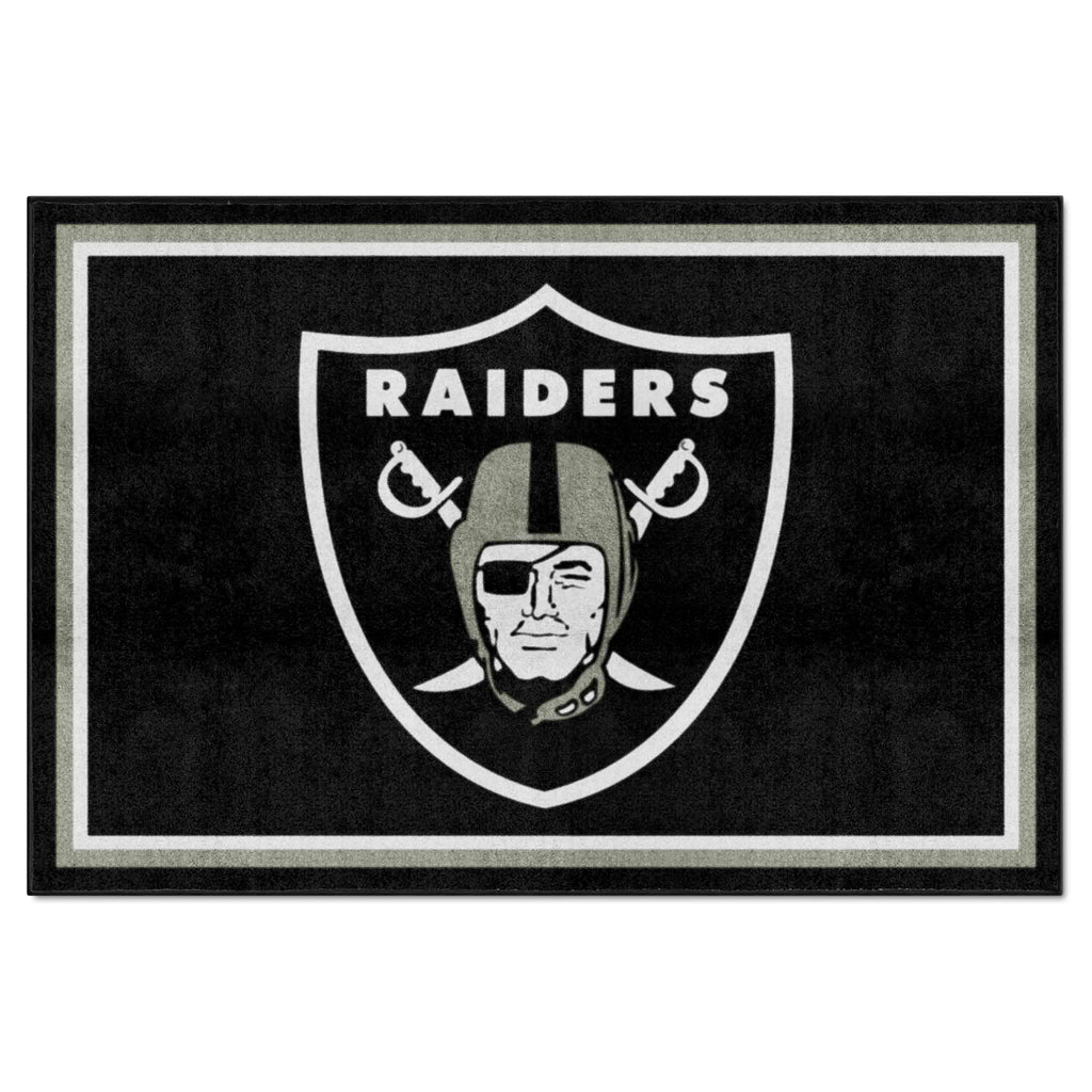 Fanmats - NFL - Oakland Raiders 5x8 Rug 59.5''x88''