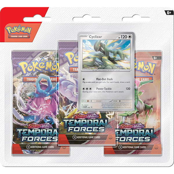 Pokemon TCG - Scarlet & Violet Temporal Forces- 3-Booster Blister - Cleffa/Cyclizar Random Pack