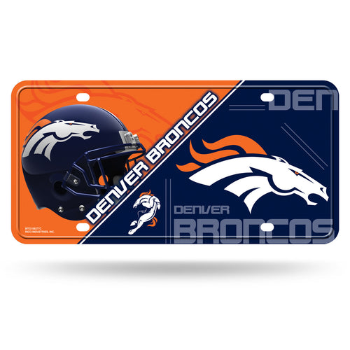Denver Broncos License Plate Metal - Rico Industries