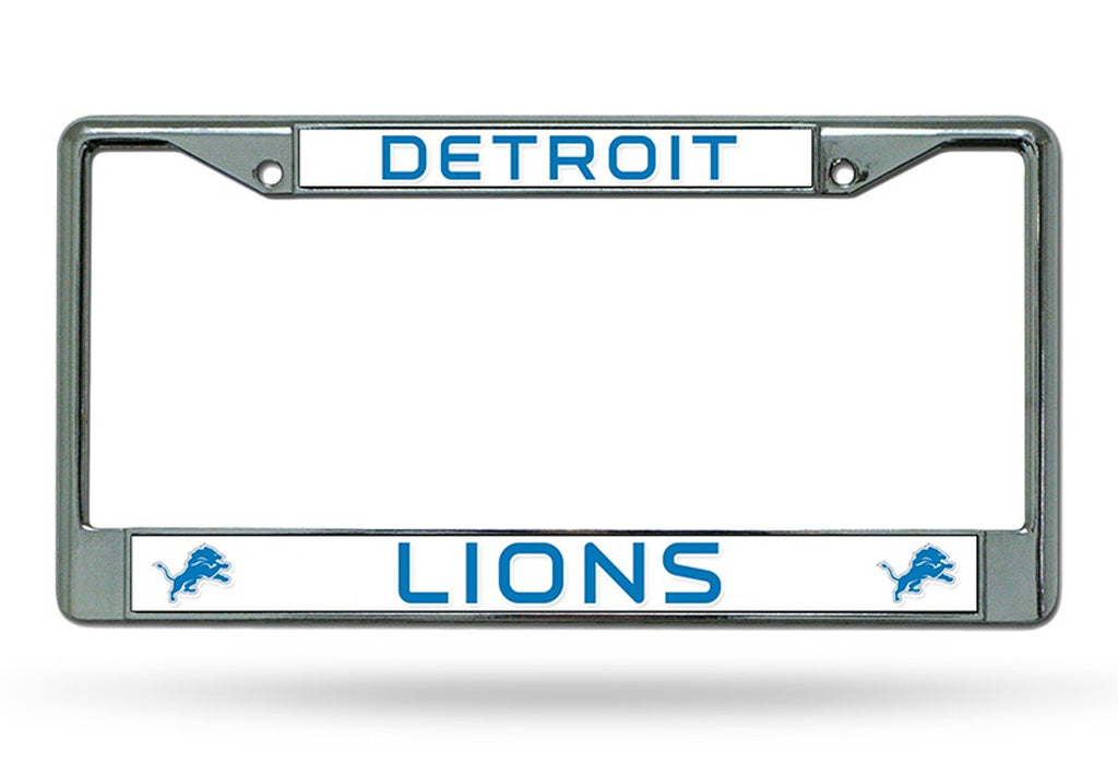 Detroit Lions License Plate Frame Chrome - Rico Industries