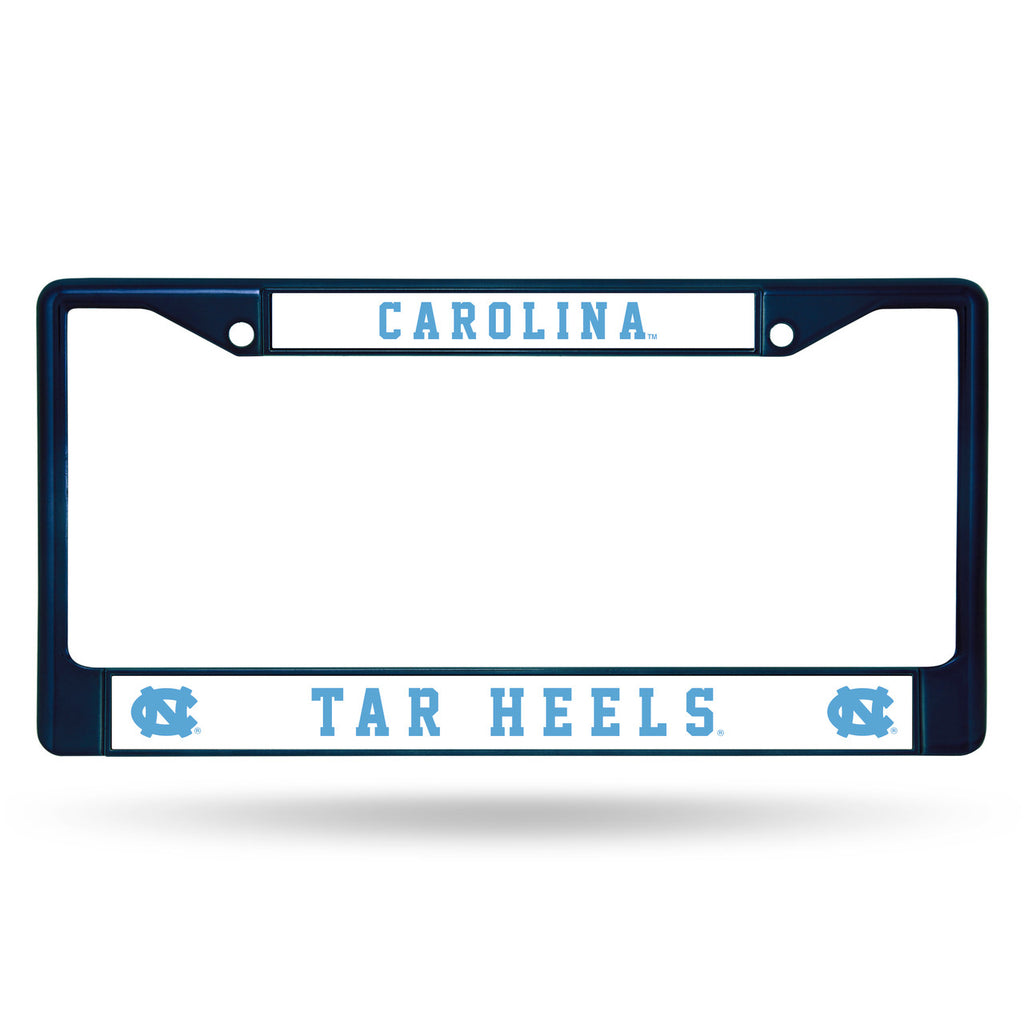 North Carolina Tar Heels License Plate Frame Metal Navy - Rico Industries