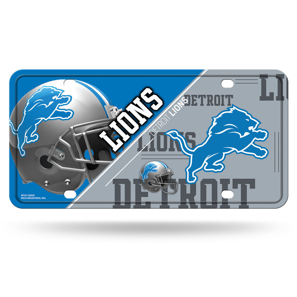 Detroit Lions License Plate Metal - Rico Industries