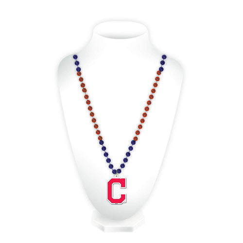 Cleveland Indians Beads with Medallion Mardi Gras Style C Logo - Special Order - Rico Industries