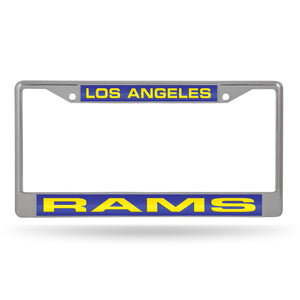 Los Angeles Rams License Plate Frame Laser Cut Chrome - Rico Industries