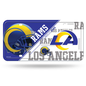 Los Angeles Rams License Plate Metal - Rico Industries