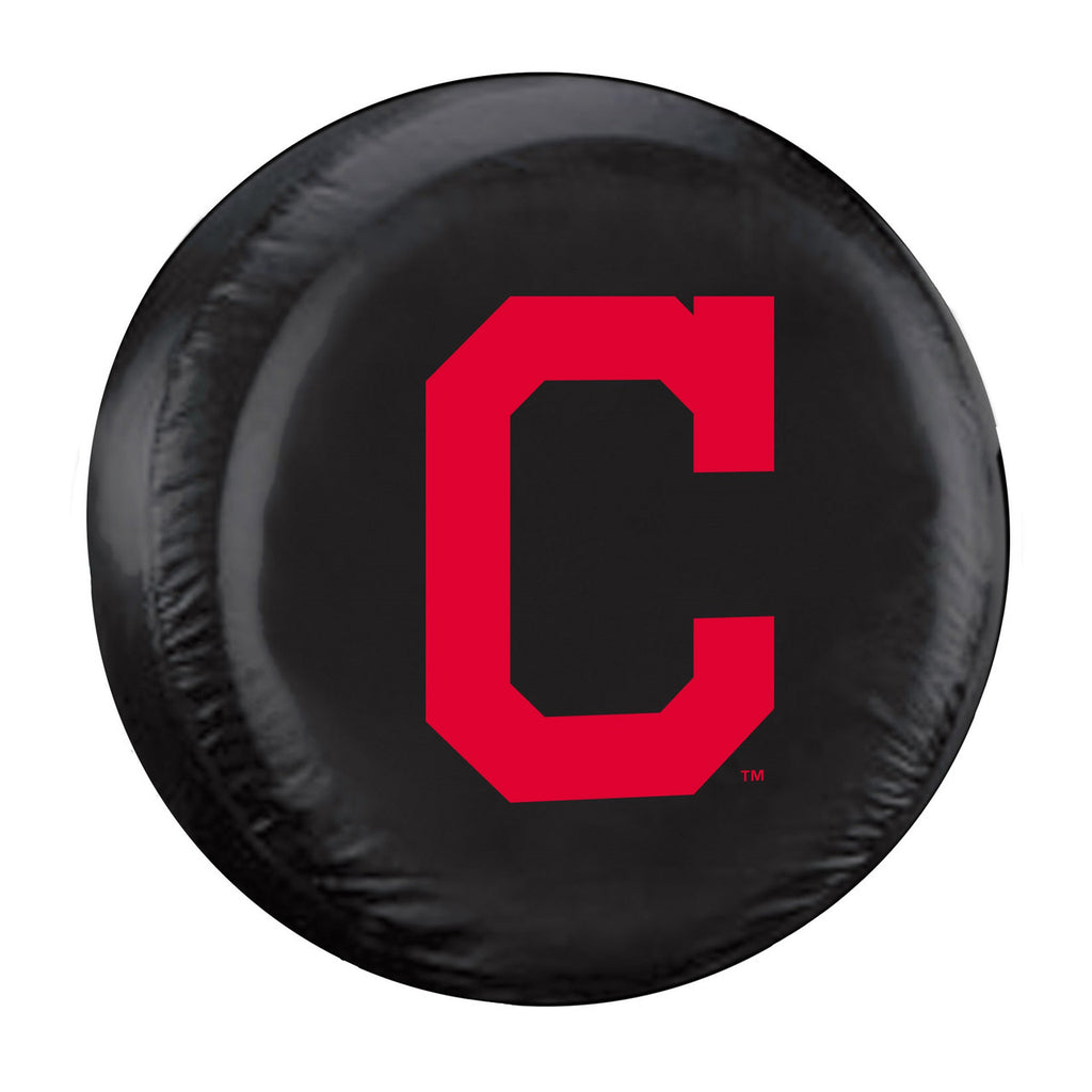 Cleveland Indians Tire Cover Standard Size Black C Logo CO - Fremont Die