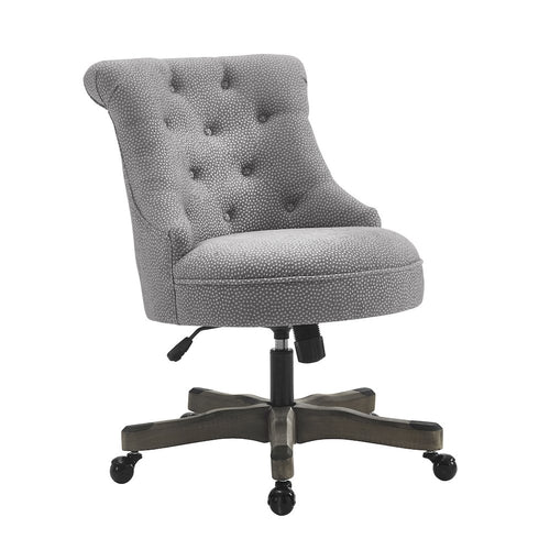 Sinclair Office Chair, Light Gray - Linon