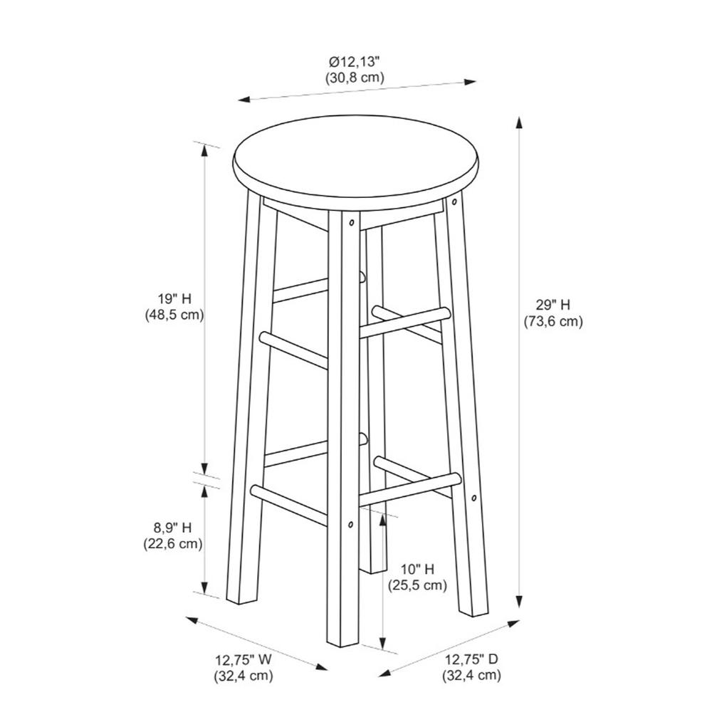 Linon counter stool with round outlet seat