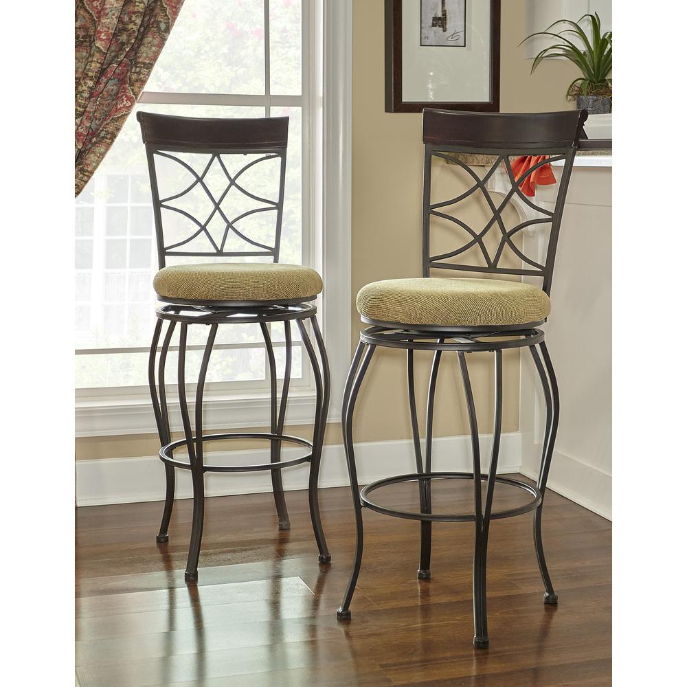 Curves Counter Bar Stool 24 - Linon