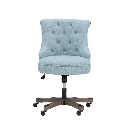 Sinclair Office Chair, Light Blue - Linon